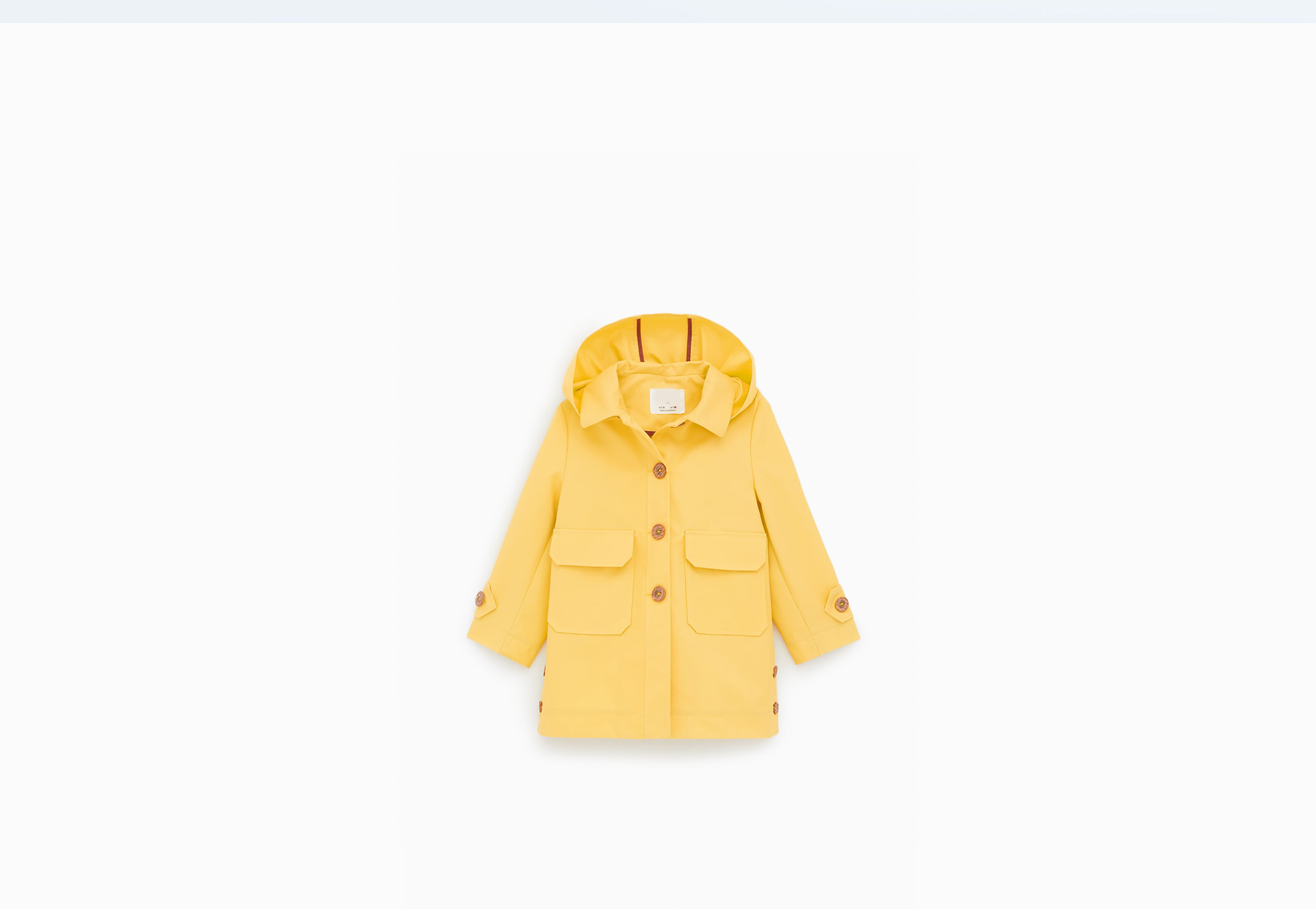 Rubberised buttoned raincoat