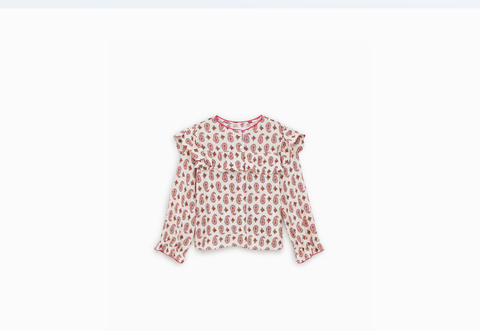 Striped Embroidered Blouse