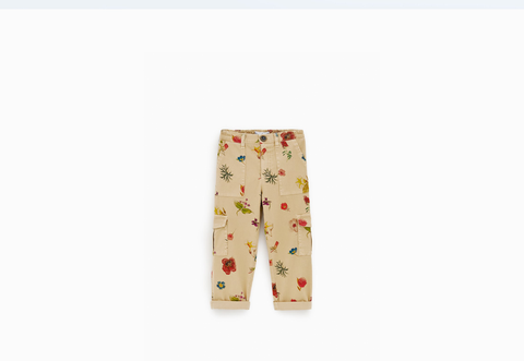 Floral Cargo Jeans