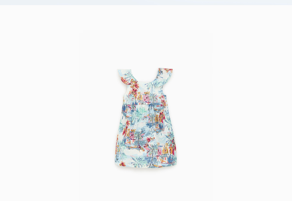 Printed Dress With Straps